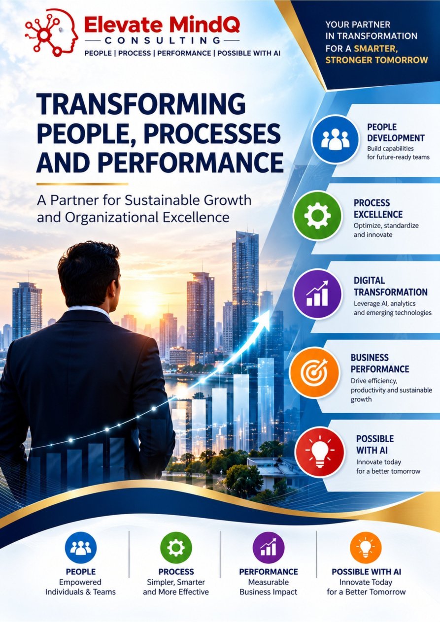 Elevate MindQ prospectus cover: transforming people, processes and performance